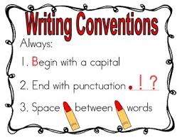 Writing Conventions Anchor Chart Freebie