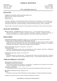 Related Free Resume Examples