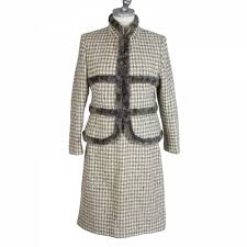 Cerruti 1881 Vintage Gray Wool Skirt Jacket Suit