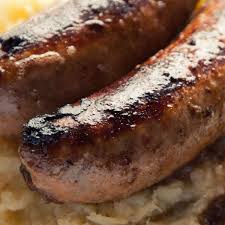 paleo sausages with parsnip mash and