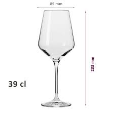 6 wine glasses jamesse grand rouge 77