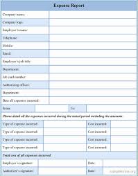 Expenses Forms Templates Better Expense Report Form Template Sample