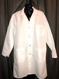 Details About Medline Mens Staff Length White Lab Coat Resist Wrinkles Side Vent Openings 38