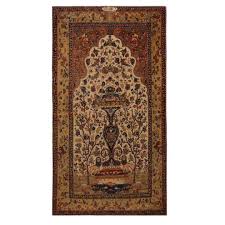 beige silk persian rug