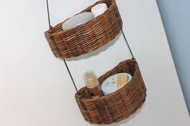 Wall Hanging Storage Basket Two Tier
