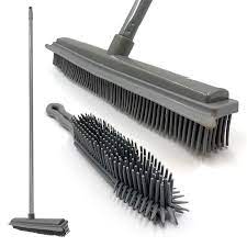 rubber broom hand brush set pet hair