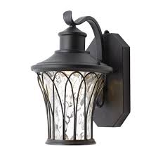 Home Decorators Collection Black Medium Outdoor Led Dusk To