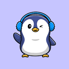 cute penguin wearing ear cartoon