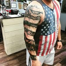 12 american flag sleeve tattoo ideas