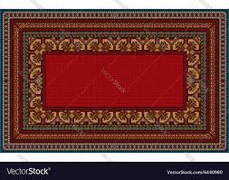 carpet with motley border vector image