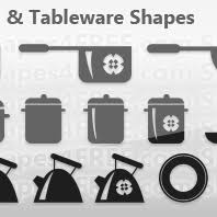 tableware photoshop shapes csh (objects