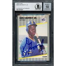 He was exchanged by the mariners to cincinnati reds in 2000 for a nine years agreement with the group. Mlb Ken Griffey Jr Signed Trading Cards Collectible Ken Griffey Jr Signed Trading Cards Www Steinersports Com