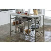 Counter height kitchen island table with storage. Counter Height Kitchen Islands Carts You Ll Love In 2021 Wayfair