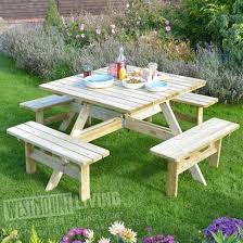 8 Seater Picnic Pub Garden Table Bench