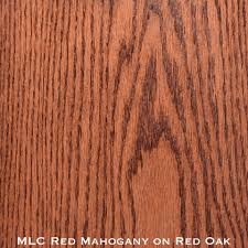 red oak door stained with red gany