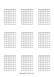 Printable Blank Guitar Neck Diagrams Chord Scale Charts