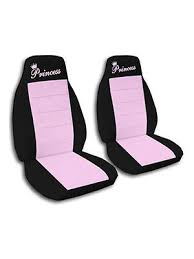 Cute Pink And Black Angel Car Seat Covers