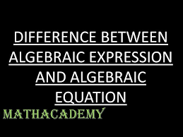 Difference Between Algebraic Expression