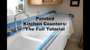 how to paint laminate counters with a