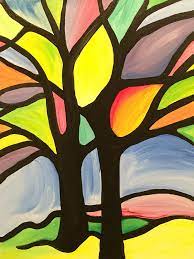 2 15 family paint stained glass tree