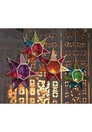 Moroccan Style Star Glass Lanterns Tea