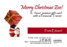 Christmas Personal Training Gift Voucher Personal Trainer