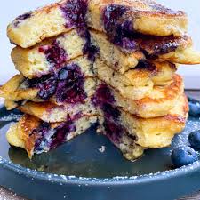 fluffy blueberry pancakes in 20