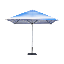 Market Umbrella Blue White Stripe