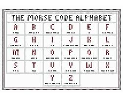 Morse Code Alphabet Sampler Original Cross Stitch Chart