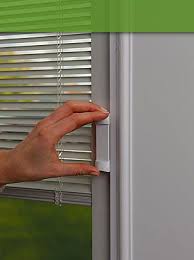 Light Touch Enclosed Door Glass Blinds