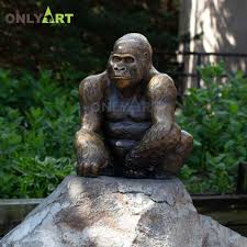 Large Size Bronze Gorilla Statue For