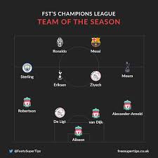 fst s uefa chions 2018 19 team of