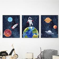 Watercolor Outer Space Wall Art