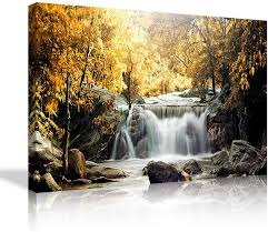 Mountain Waterfall Painting Best
