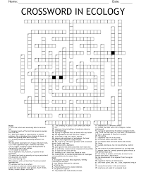 Crossword In Ecology Wordmint