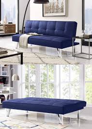 blind tufted sofa bed navy blue futon