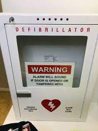 alarmed aed defibrillator cabinet