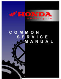 honda motorcycle service manual pdf