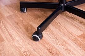 office chair wheels on a wooden floor