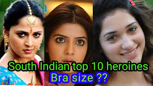 Top 10 South Indian Heroines Bra Size Figure Size