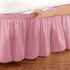 elastic bed wrap ruffle bed skirt