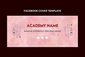 pink makeup academy facebook cover template