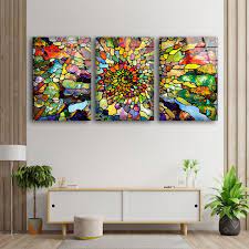 Tempered Glass Wall Art Stained Wall