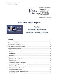 Aloe Vera world report primer