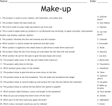 chapter 24 makeup crossword