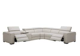 silver grey power recliner sectional