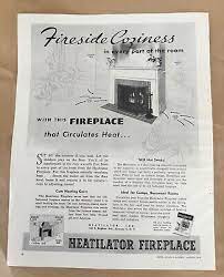 Heatilator Fireplace Ad 1946 Vintage