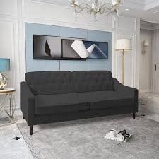 modern 77 2 square arm sofa couch