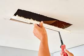 how to replace damaged drywall in a ceiling