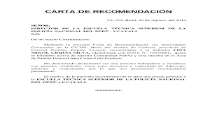 Carta De Recomendacion Escuela De La Policia Docx Document